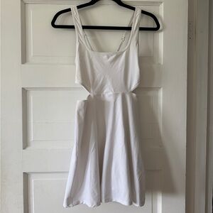 Abercrombie White Cut Out Athleisure Traveler Dress